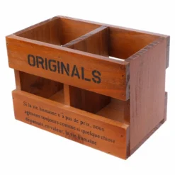 Universal 1 Coiffeur En Bois Rétro Boîte De Rangement Télécommande De Télé...