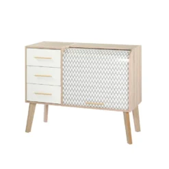 Meuble D'entrée à Rideau, 3 Tiroirs - ARKOS N°5