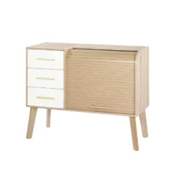 Meuble D'entrée à Rideau, 3 Tiroirs - ARKOS N°7