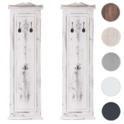 2x Patère, Portemanteau, Vestiaire Ouvert, 28x3,5x109cm, Shabby, Vint...
