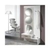 Meuble D'entrée Chêne Clair/Blanc + Miroir - GOMELLE
