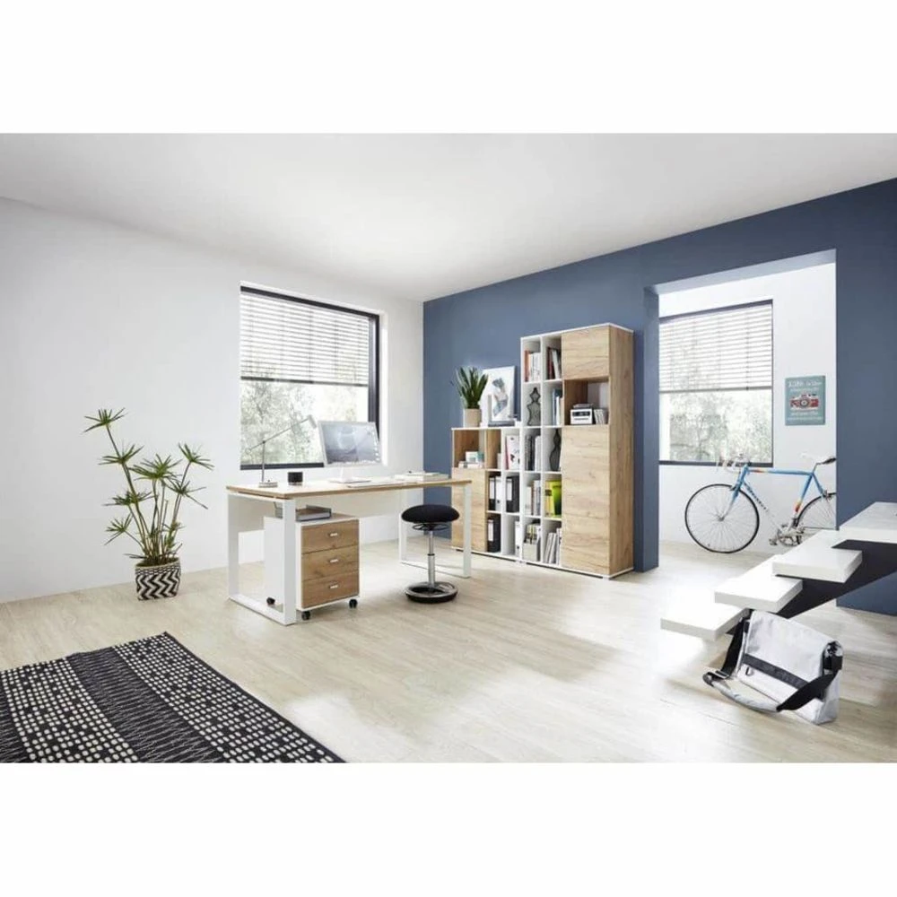 Germania Classeur à Roulettes 40x48,9x56,9cm Chêne De Navarre Et Bla... – Image 4