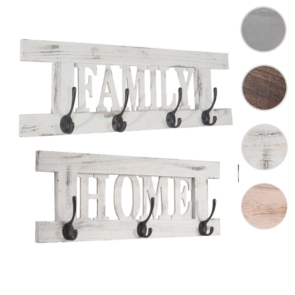 2x Garde-robe Murale Home+Family, Set De Planche Vestiaire, Style Shab...