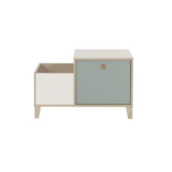 Coffre De Rangement 1 Tiroir Bleu/Bois - NOURS