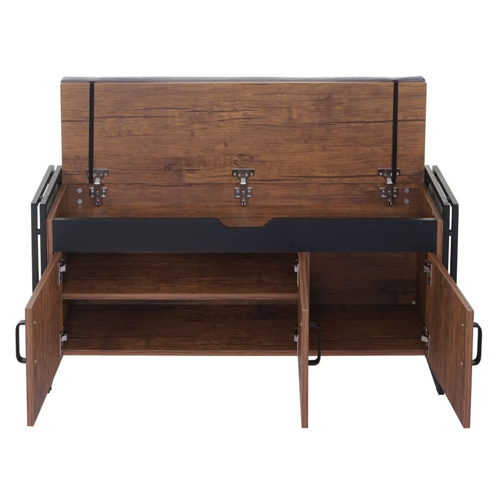 Banquette HWC-A27, 53x110x30cm, Aspect ChĂȘne â Image 2