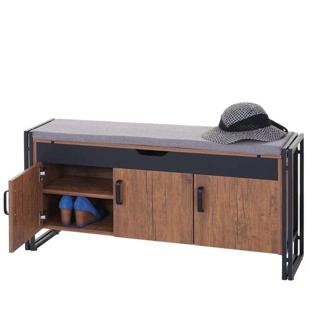 Banquette HWC-A27, 53x110x30cm, Aspect ChĂȘne