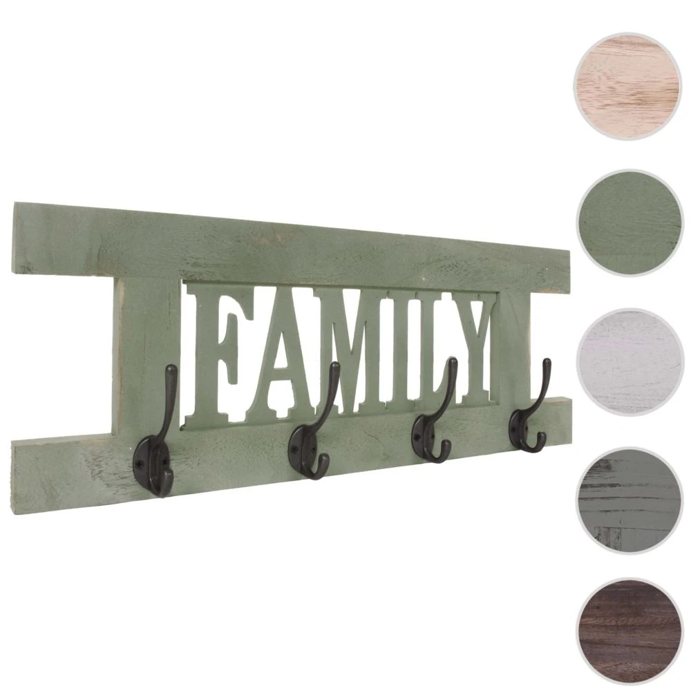 Portemanteau HWC-C60, Family, 60x21cm ~ Vert Shabby