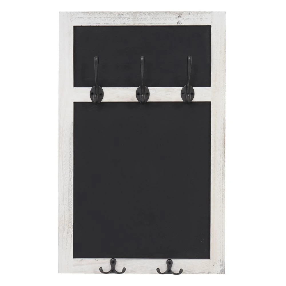 Portemanteau Mural HWC-C51, Tableaux Noirs, 55x34cm ~ Blanc, Shabby – Image 2