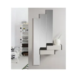 Meuble D'entrée 2 Tiroirs Bois Blanc/Bois Noir - KONOR