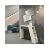 Meuble D'entrée Bois Blanchi/Laque Marron Foncé + Miroir - FUEGO