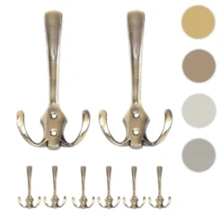 8x Crochet De Garderobe HWC-D46, Crochet Mural, Patère, Set ~ Couleur...