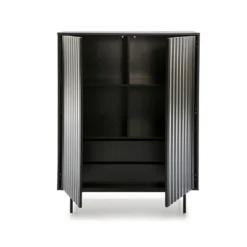 Meuble D'entrée 2 Portes 2 Tiroirs Noir - TRINY 6 Meuble D'entrée 2 Portes 2 Tiroirs Noir - TRINY -Atmosphera Boutique 62920 thickbox default