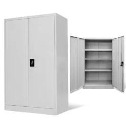 VidaXL Armoire De Bureau 90x40x140 Cm Acier Gris