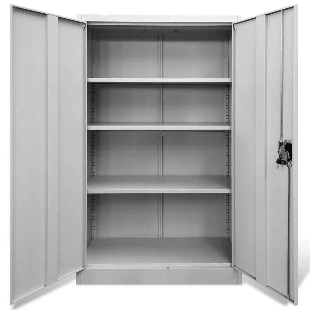 VidaXL Armoire De Bureau 90x40x140 Cm Acier Gris – Image 5