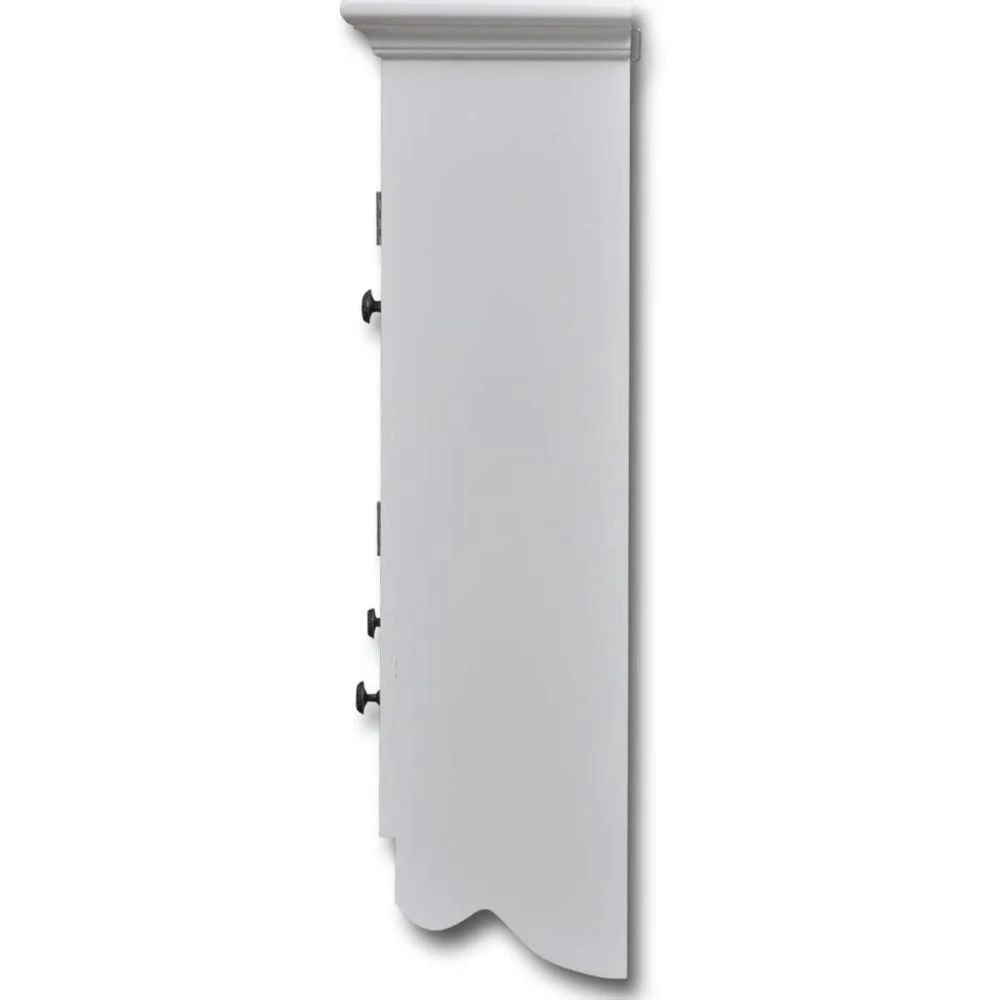 VidaXL Placard Mural De Cuisine Avec Porte En Verre Bois Blanc – Image 5