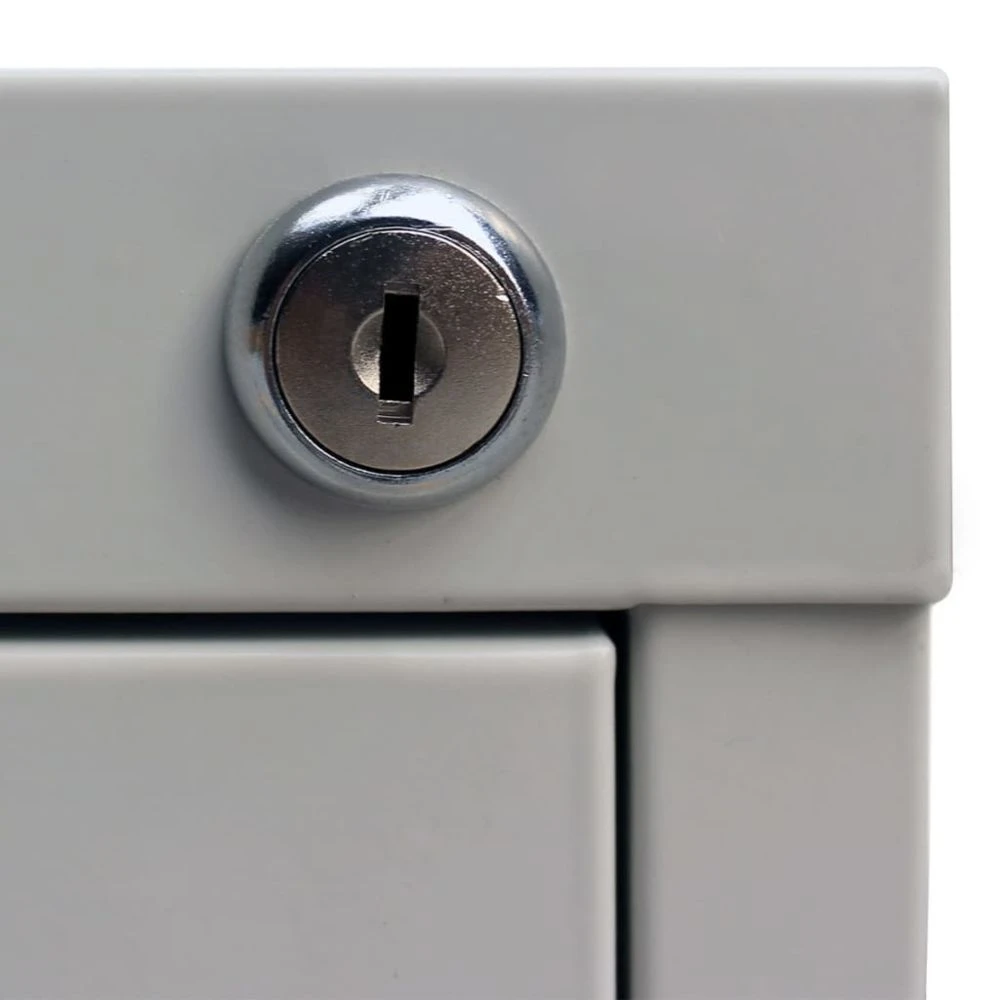 VidaXL Classeur Gris Clair 46x62x102,5 Cm Acier – Image 3