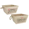 Corbeilles En Bois Anses En Corde Bistrot (Lot De 2).
