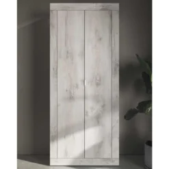 Armoire De Vestiaire 2 Portes Pin Blanc - MATERA