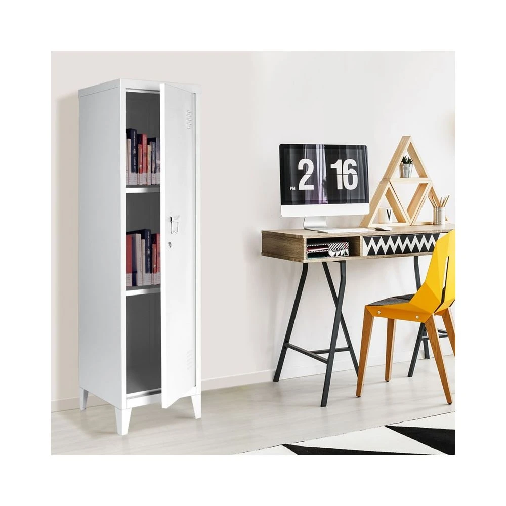 Armoire Vestiaire Estel En Métal Blanche – Image 3