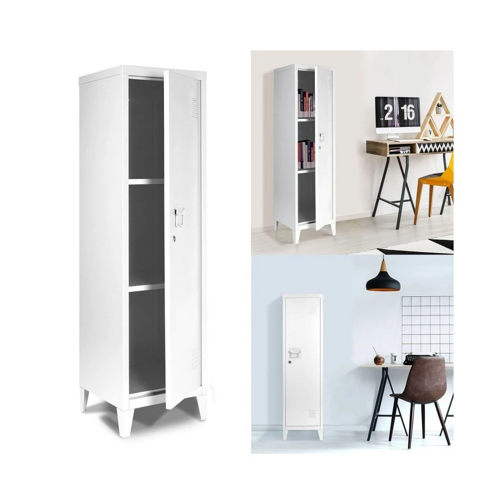 Armoire Vestiaire Estel En Métal Blanche