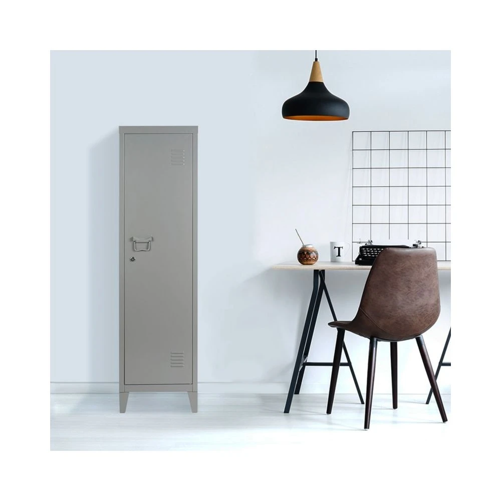 Armoire Vestiaire Estel En Métal Gris Foncé – Image 3