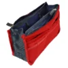 Pochette Rangement Multi-compartiments Rétractable Anses Courtes Roug...