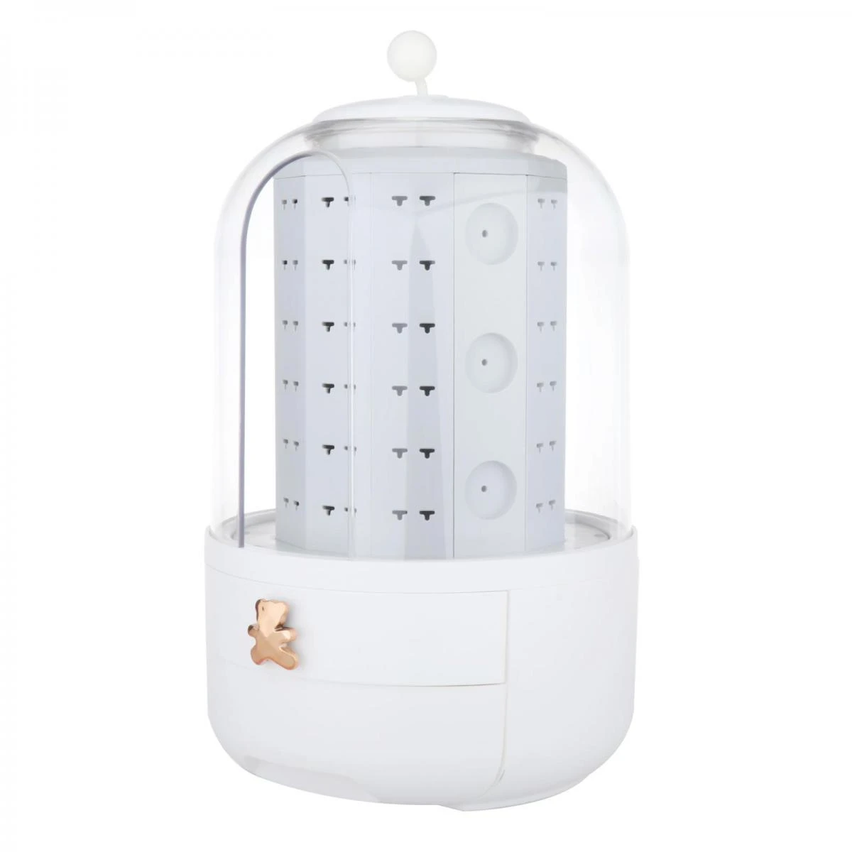 Bijoux Rotatifs Boucles D'oreilles Rotation Stand Boîte Anneau Vitrin...