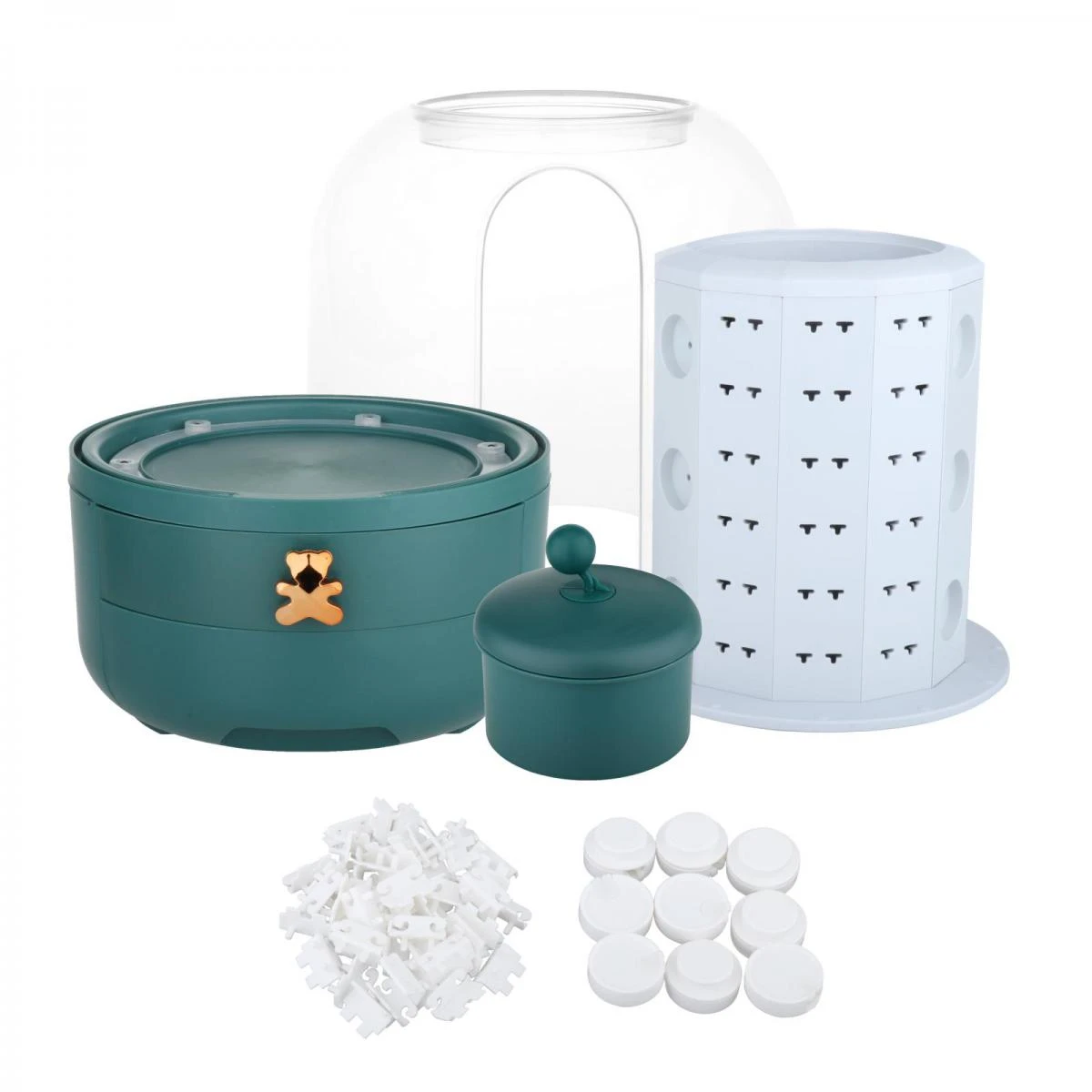 Bijoux Rotatifs Boucles D'oreilles Rotation Stand Boîte Anneau Vitrin... – Image 3