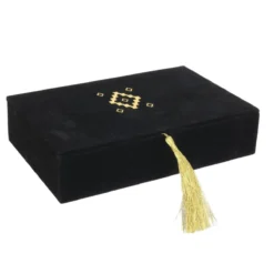 Boîte à Bijoux Ethnique En Velours Mirage - Noir