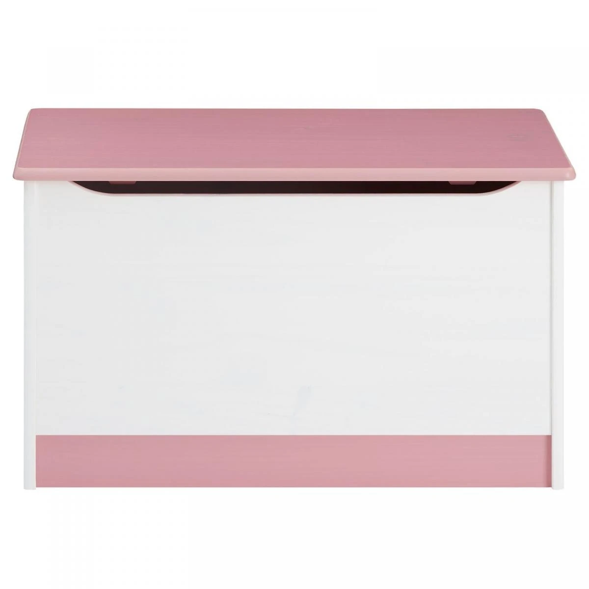 Coffre à Jouets HANNAH, En Pin Massif Lasuré Blanc Et Rose 3 Coffre à Jouets HANNAH, En Pin Massif Lasuré Blanc Et Rose – Image 3