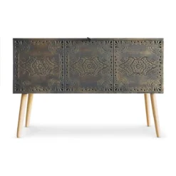 Coffre De Rangement Malina 100cm Cuivre & Or