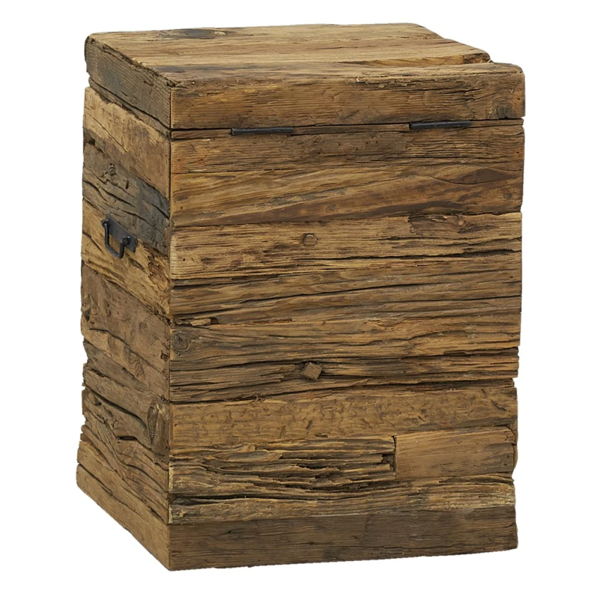 Coffre En Bois Massif Recyclé Petit Modèle. 3 Coffre En Bois Massif Recyclé Petit Modèle. – Image 3