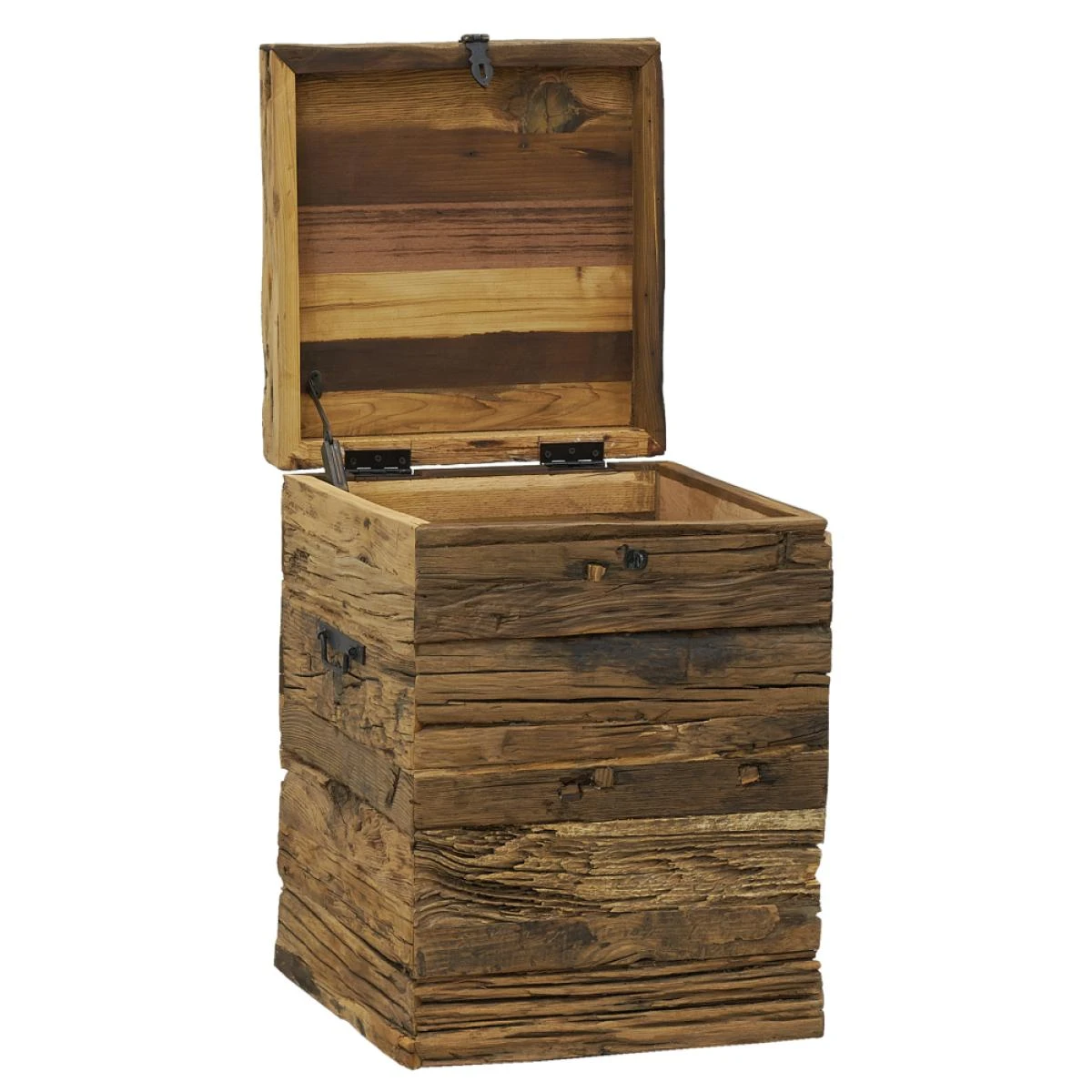Coffre En Bois Massif Recyclé Petit Modèle. 4 Coffre En Bois Massif Recyclé Petit Modèle. – Image 4