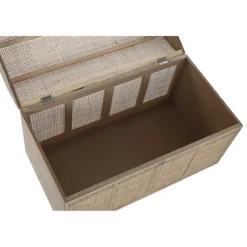 Alternative view of Coffre En Rotin Coloris Naturel Sur Roues - Longueur 60 X Profondeur 3...