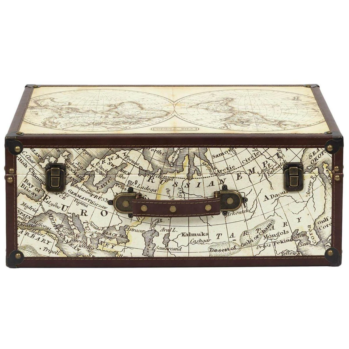 COOPER - Lot De 2 Malles De Rangements Mappemonde Vintage 4 COOPER - Lot De 2 Malles De Rangements Mappemonde Vintage – Image 4