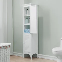 Armoire De Rangement Colonne Salle De Bain Blanc Ethan Teamson Home EL...