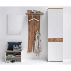 Ensemble De Vestiaire 4 Ă©lĂ©ments Coloris Blanc Et ChĂȘne Wotan