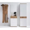 Ensemble De Vestiaire De 4 éléments Coloris Blanc Et Chêne Wotan