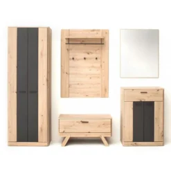 Ensemble SĂ©jour De 5 Ă©lĂšments Coloris ChĂȘne