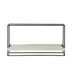 EtagÚre Murale 65x15x35 Cm En Marbre Blanc Et Métal