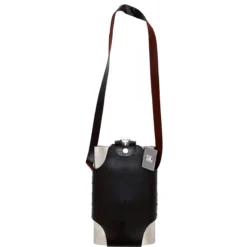 Flasque Géante Avec Sacoche En Cuir 28.5 Cm.