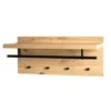 Garderobe Murale / Vestiaire Murale Coloris Chêne-noir - Longueur 70 ...
