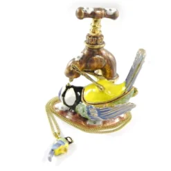 Coffret à Bijoux 'Mésange Bleu' + Bijou - [H7894]