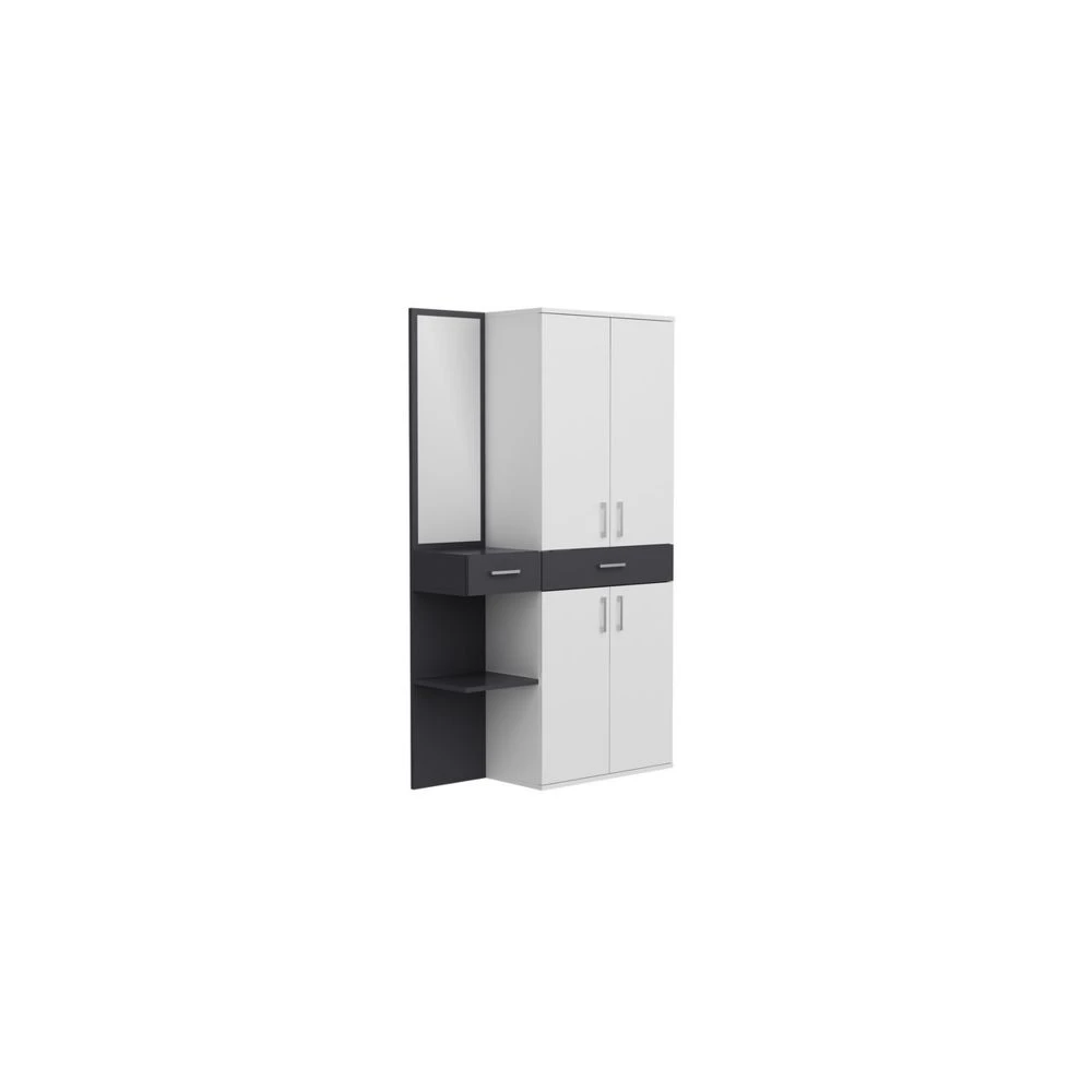 HOMEMANIA Vestiaire - Meuble D’Entree Cersei Armoire - Avec Miroir, ... 5 HOMEMANIA Vestiaire - Meuble D’Entree Cersei Armoire - Avec Miroir, ... – Image 5