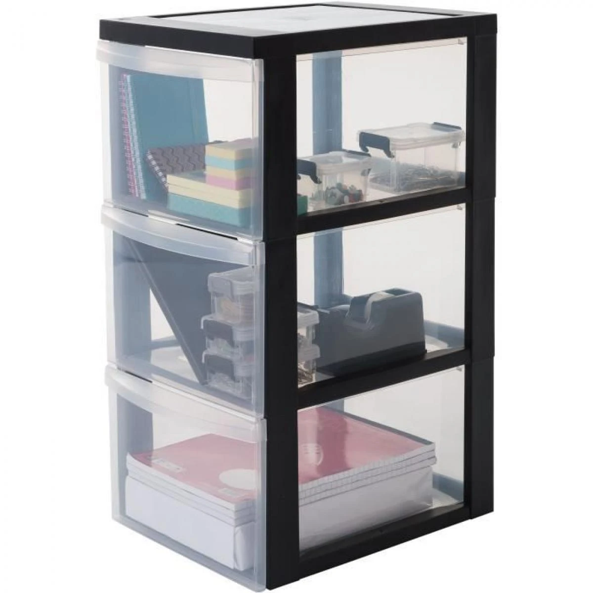 IRIS OHYAMA Armoire De Rangement - 3 Tiroirs De 15 L - Avec Roues - Po...