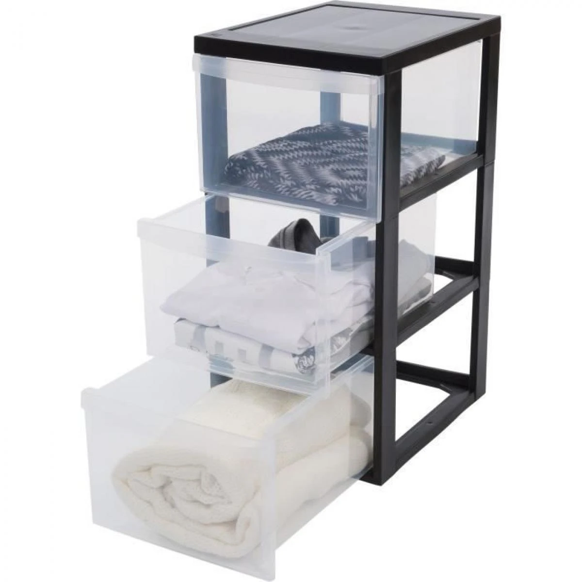 IRIS OHYAMA Armoire De Rangement - 3 Tiroirs De 15 L - Avec Roues - Po... – Image 3