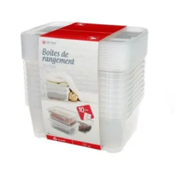 LIFE STORY Lot De 10 Boîtes Transparentes - 11 L