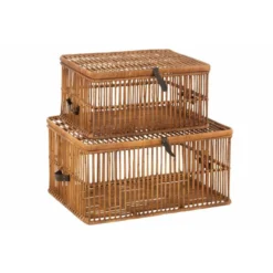 Lot De 2 Coffres De Rangement Aso 77cm Jaune Miel -Atmosphera Boutique lot de 2 coffres de rangement aso 77cm jaune miel 12268422 32657350 1140x1140