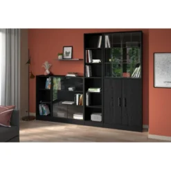Alternative view of Lot De 2 Portes Verre MAYENCE Noir