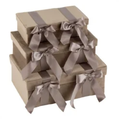 Lot De 3 Coffres Déco Satin 39cm Beige 5 Lot De 3 Coffres Déco Satin 39cm Beige -Atmosphera Boutique lot de 3 coffres deco satin 39cm beige 11054302 28879252 1140x1140